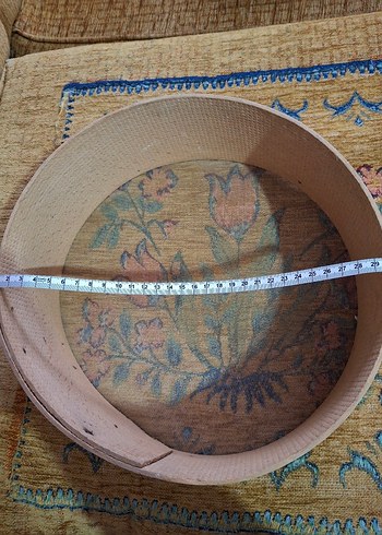 Bej Yuvarlak Ahşap Kalbur - Görsel 4