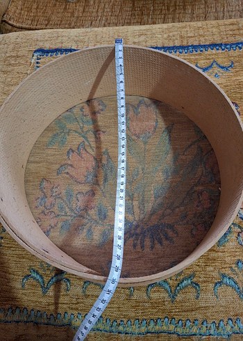 Bej Yuvarlak Ahşap Kalbur - Görsel 3