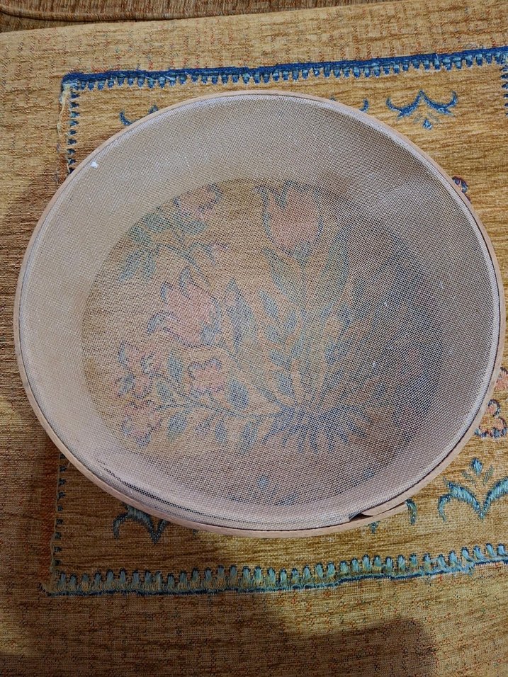 Bej Yuvarlak Ahşap Kalbur - Görsel 2