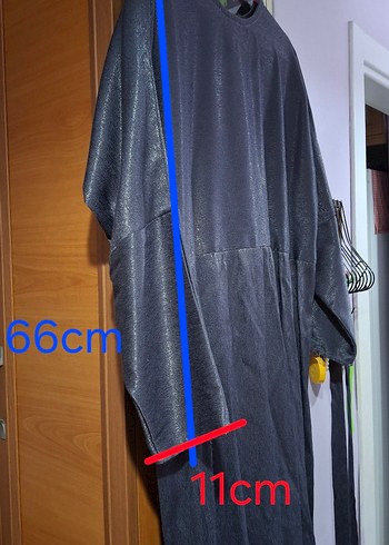 Gri Uzun Kadın Elbise - Görsel 6