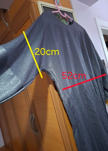 Gri Uzun Kadın Elbise - Görsel 3