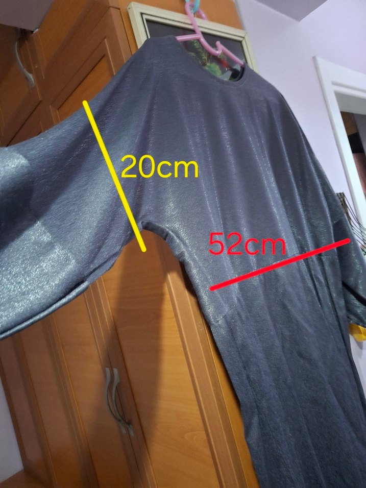 Gri Uzun Kadın Elbise - Görsel 3