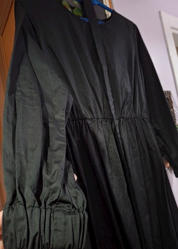 Uzun Siyah Gotik Kadın Elbise - Görsel 5