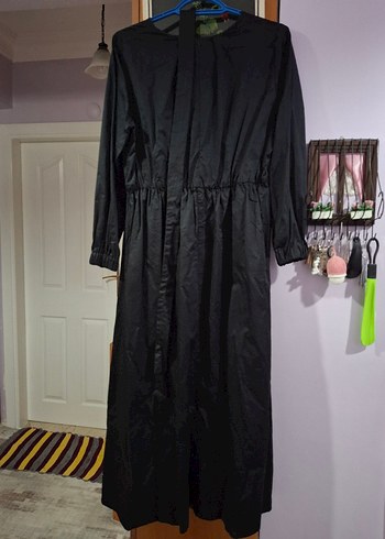 Uzun Siyah Gotik Kadın Elbise - Görsel 7