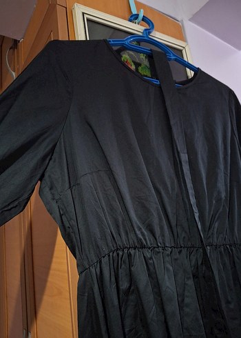 Uzun Siyah Gotik Kadın Elbise - Görsel 6