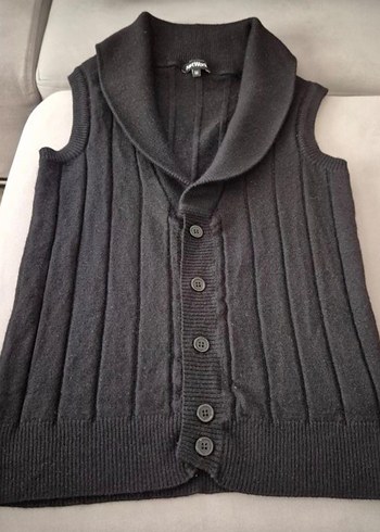 Gri Düğmeli Kadın Triko Süveter - Görsel 7