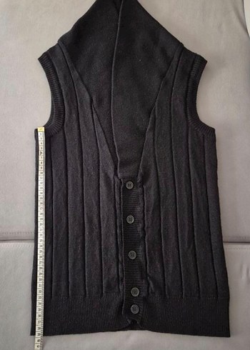 Gri Düğmeli Kadın Triko Süveter - Görsel 8