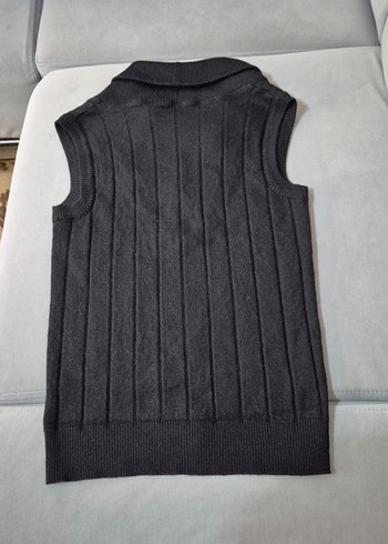 Gri Düğmeli Kadın Triko Süveter - Görsel 3