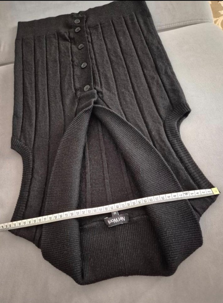 Gri Düğmeli Kadın Triko Süveter - Görsel 4