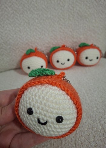 AMİGURUMİ MANDALİNA ANAHTARLIK TANE FİYATI - Görsel 8