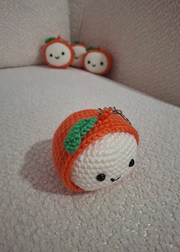 AMİGURUMİ MANDALİNA ANAHTARLIK TANE FİYATI - Görsel 3