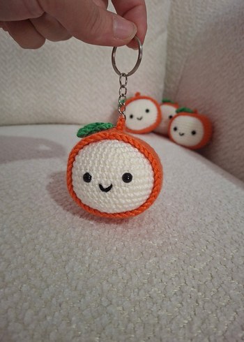 AMİGURUMİ MANDALİNA ANAHTARLIK TANE FİYATI - Görsel 4