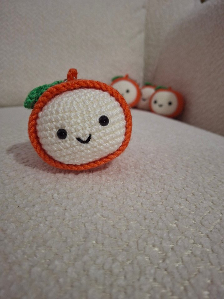 AMİGURUMİ MANDALİNA ANAHTARLIK TANE FİYATI - Görsel 2
