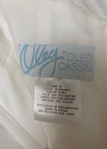 Oleg Cassini Balon Kol Balık Dantel Gelinlik Tam Takım Temiz - Görsel 7