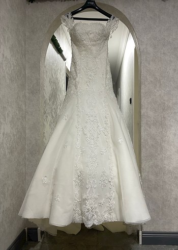 Balık Gelinlik Rimano Sposa 34-36 Eldivenli İşlemeli - Görsel 13