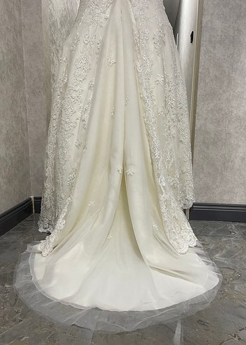 Balık Gelinlik Rimano Sposa 34-36 Eldivenli İşlemeli - Görsel 11