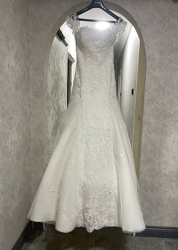 Balık Gelinlik Rimano Sposa 34-36 Eldivenli İşlemeli - Görsel 12