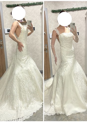 Balık Gelinlik Rimano Sposa 34-36 Eldivenli İşlemeli - Görsel 8