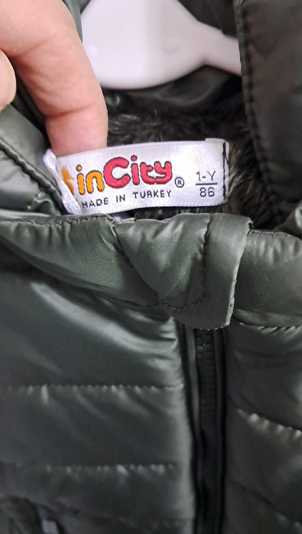 Kapüşonlu Fermuarlı Erkek Çocuk yeşil Mont - Görsel 2