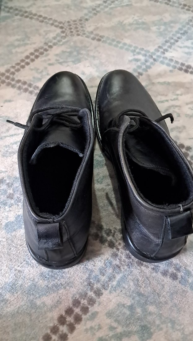 Klasik Siyah Deri Erkek Botlar - Görsel 2