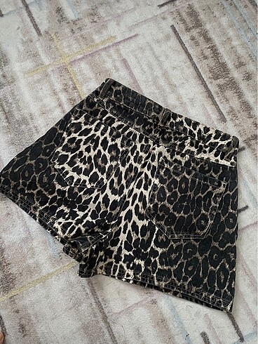Zara Leopar Kot Şort