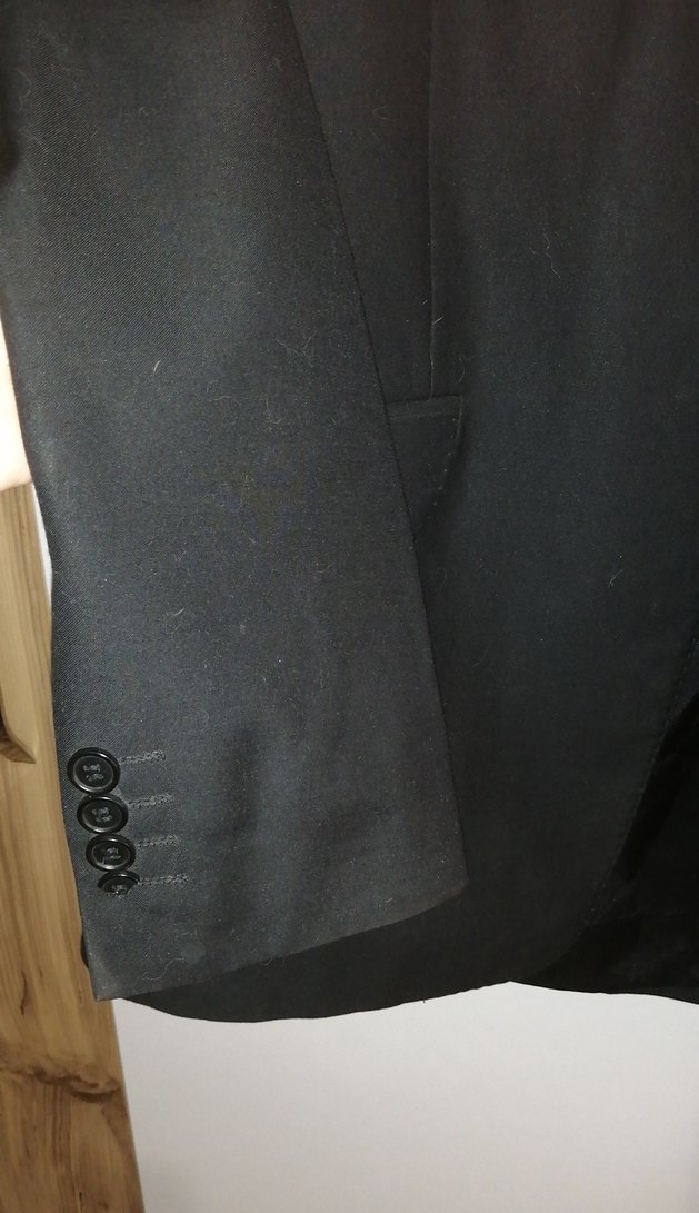 Düğmeli Siyah Erkek Takım Ceketi - Görsel 3