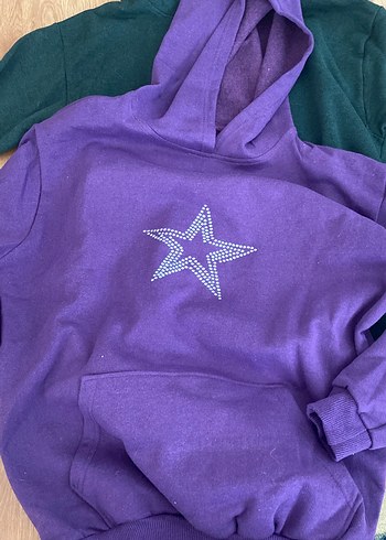 Koyu Yeşil Kapüşonlu Kadın Sweatshirt - Görsel 2