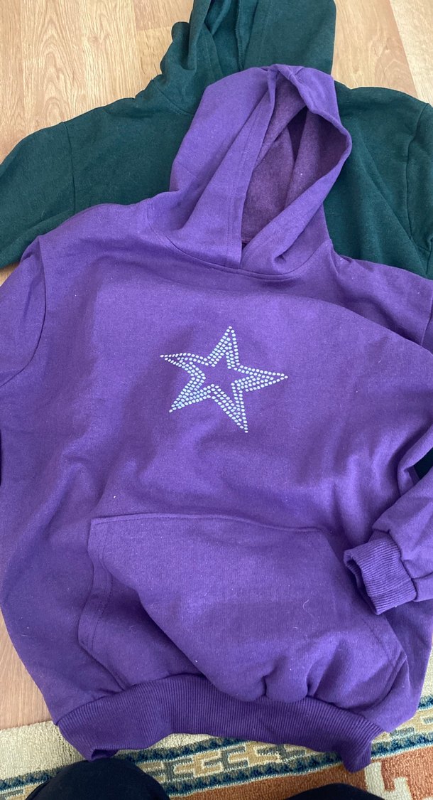 Koyu Yeşil Kapüşonlu Kadın Sweatshirt - Görsel 2