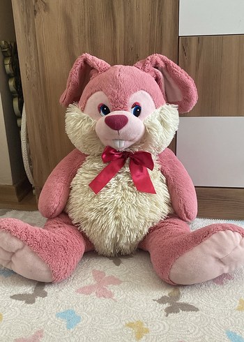 Pembe Peluş Oyuncak Tavşan - Görsel 2