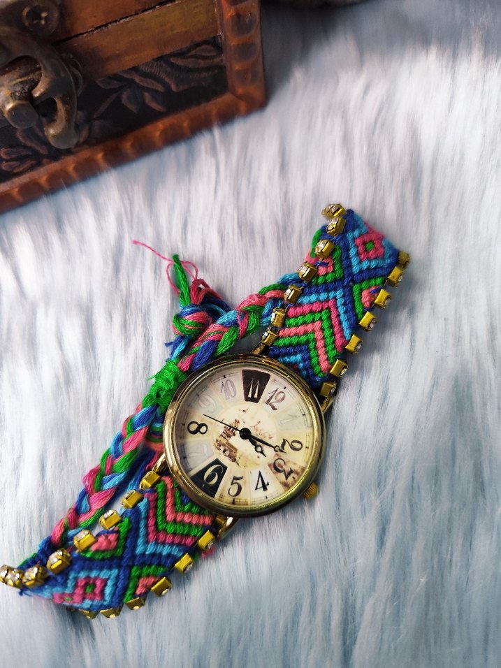Renkli Boncuklu Bohem Kadın Kol Saati - Görsel 5
