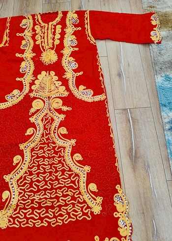 Kırmızı bindallı kaftan kınalık yöresel kostüm - Görsel 5