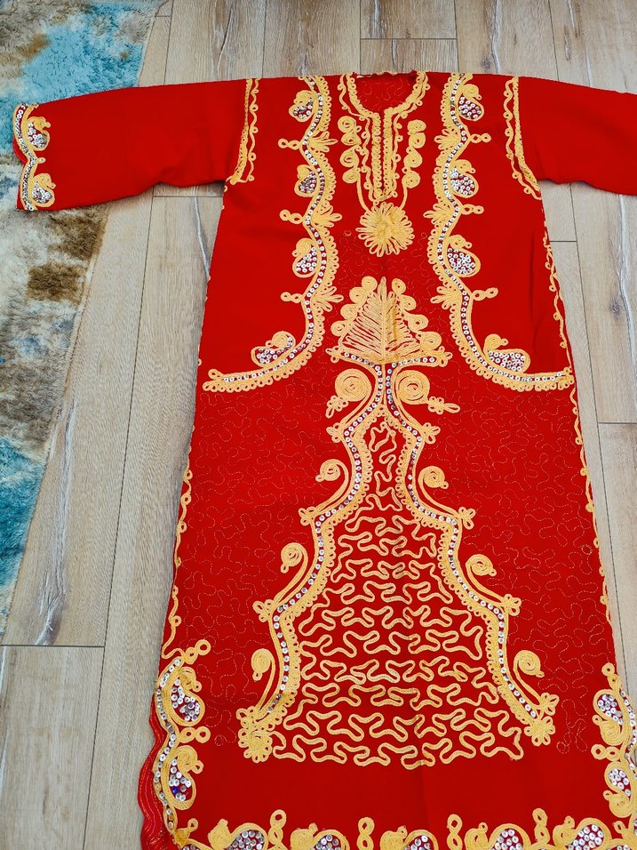 Kırmızı bindallı kaftan kınalık yöresel kostüm - Görsel 4