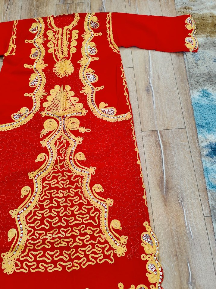 Kırmızı bindallı kaftan kınalık yöresel kostüm - Görsel 5