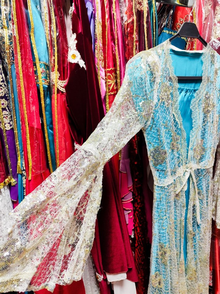 Dantelli Uzun Mavi Bohem Gelinlik abiye - Görsel 2