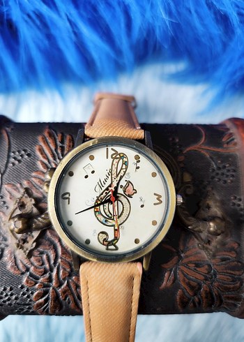 Renkli Bej Kadın Bohem Vintage Saat - Görsel 3