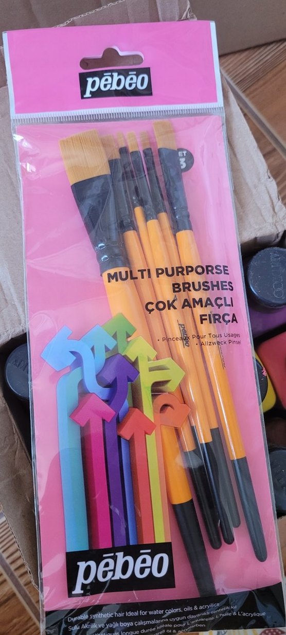 Pebeo Fırça Seti, Artdeco Boya ve 5 Tuval - Görsel 2