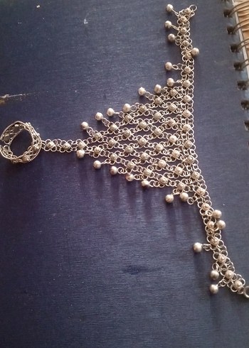 mardin el yapımı gümüş Şahmeran  bileklik yüzük - Görsel 4