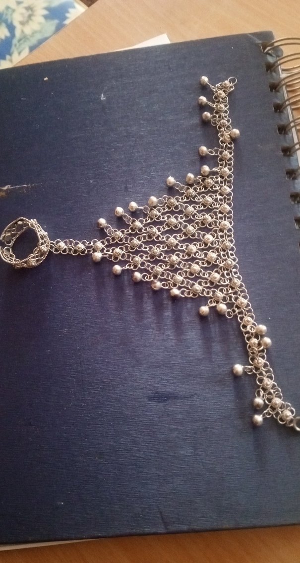 mardin el yapımı gümüş Şahmeran  bileklik yüzük - Görsel 4