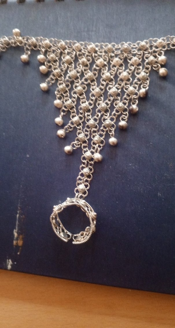 mardin el yapımı gümüş Şahmeran  bileklik yüzük - Görsel 3