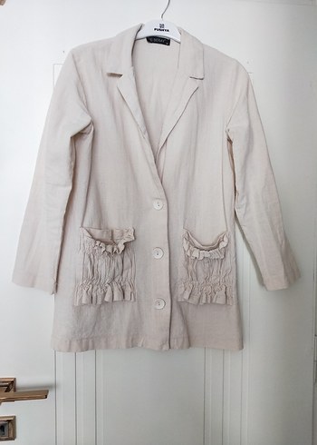Zara %100 keten pantolonlu takım 36-38 uyumludur
