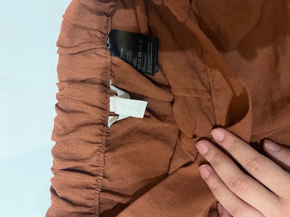 Kahverengı turuncu gıbıde pantolon - Görsel 2