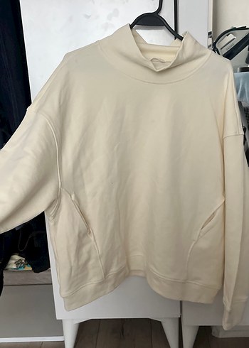 Kadın Yüksek Yakalı sarı Sweatshirt