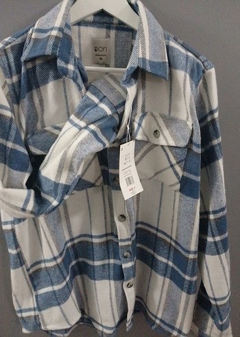 Mavi Kareli Uzun Kollu Pamuklu Gömlek - Görsel 4