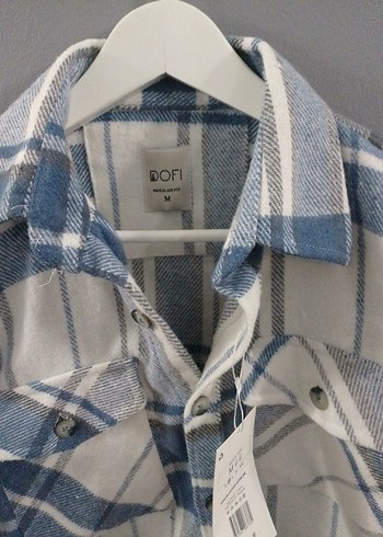 Mavi Kareli Uzun Kollu Pamuklu Gömlek - Görsel 3