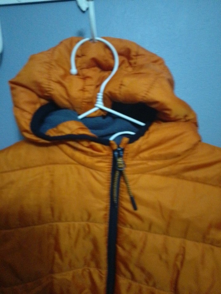 Turuncu Kapüşonlu Erkek Çocuk Mont - Görsel 2