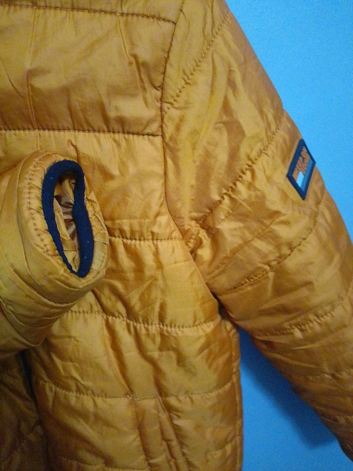 Turuncu Kapüşonlu Erkek Çocuk Mont - Görsel 3