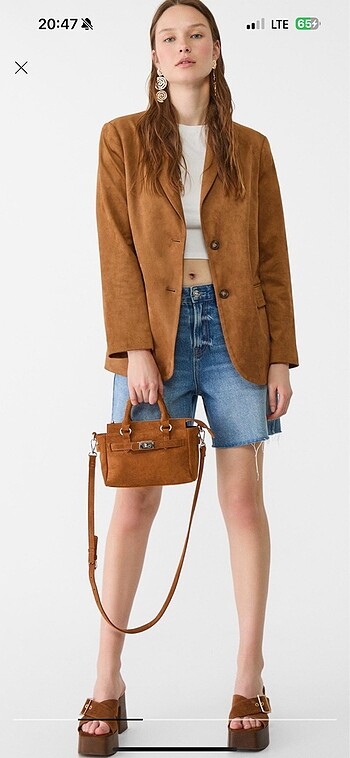 Stradivarius STRADIVARIUS TOKALI ÇAPRAZ ASKILI ÇANTA
