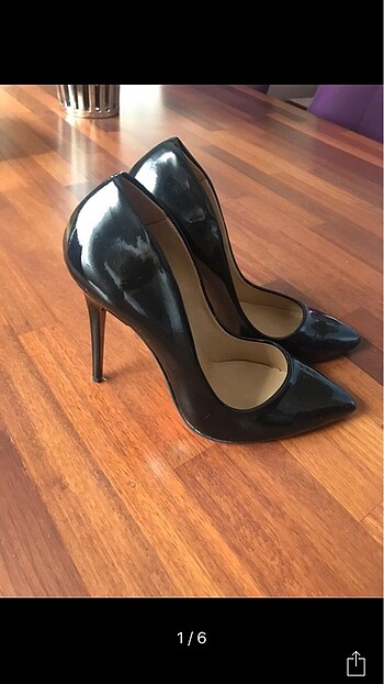 Siyah rugan stiletto