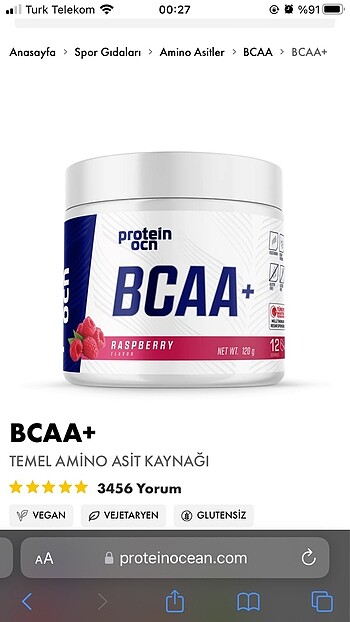 Az kullanılmış-Protein OCN Mass Gainer ve BCAA+