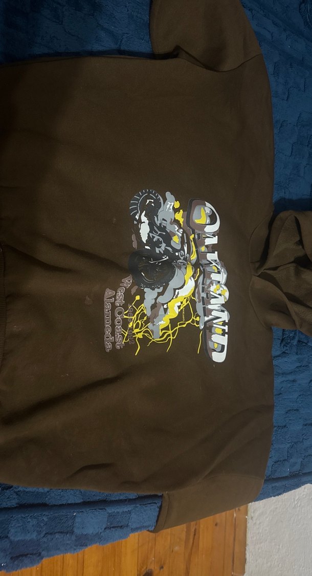 Kahverengi Kapüşonlu Unisex Sweatshirt - Görsel 2